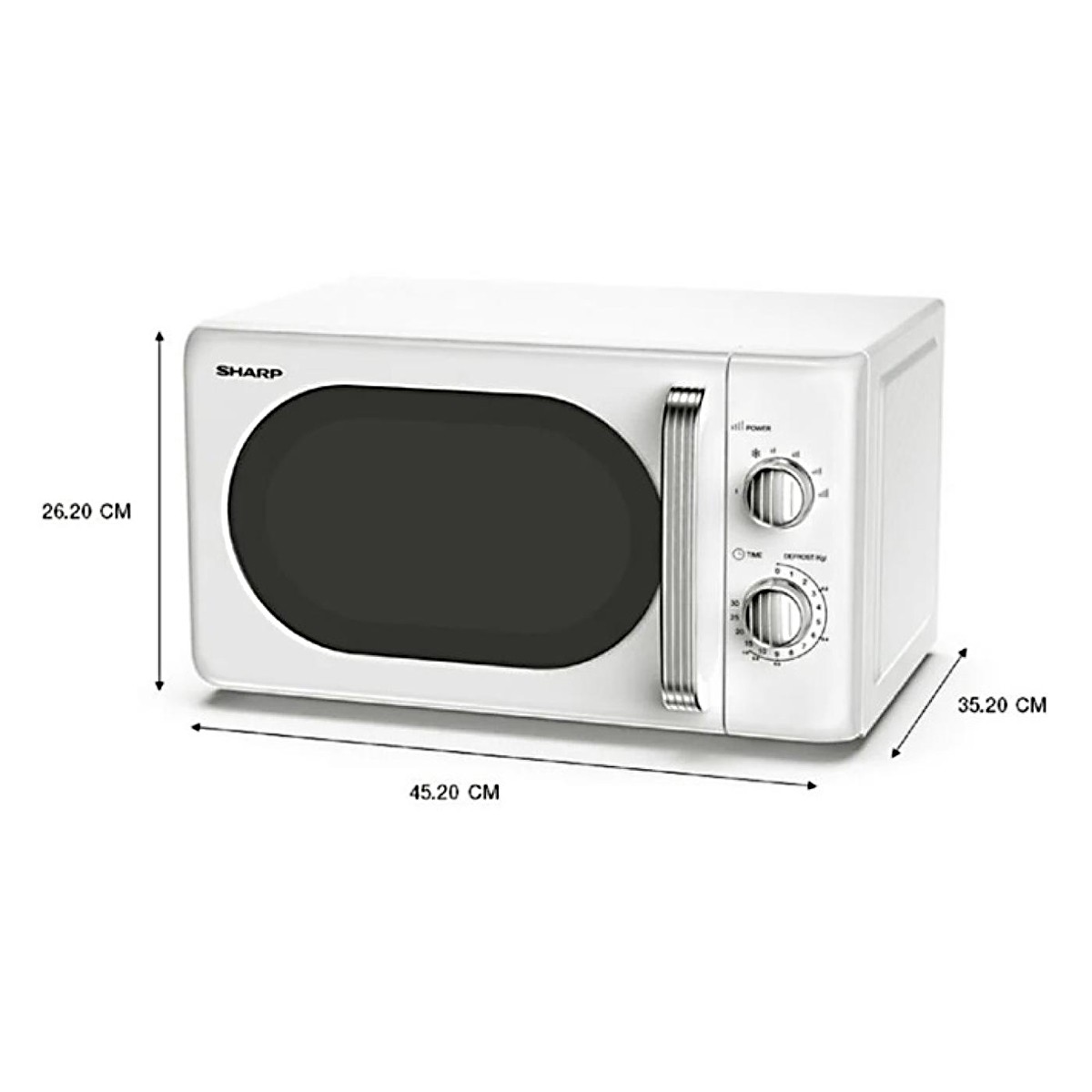 ชาร์ป ไมโครเวฟ 700 วัตต์ รุ่น R-220EF(WH) 20 ล. สีครีม_5