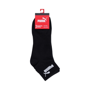 PUMA Unisex Quarter Socks Pack 3 pcs. Color Black