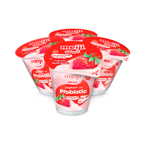 Meiji Yoghurt Strawberry 135g. Pack 4