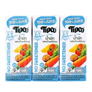 ทิปโก้ น้ำผักผสมน้ำผลไม้รวม สูตรหวานน้อย 180 มล. x 3 ชิ้น_thumbnail_2