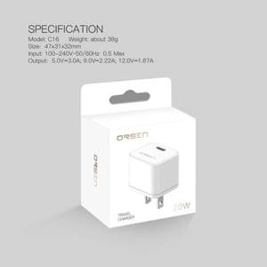ออเซ่น อะแดปเตอร์ 20W รุ่น C16 คละสี_thumbnail_6