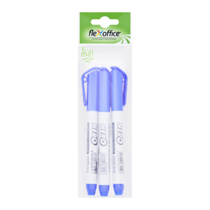 เฟล็กซ์ ออฟฟิศ ปากกาเคมี รุ่น FO-PM02 ขนาด 1.0 มม. สีน้ำเงิน แพ็ค 3_thumbnail