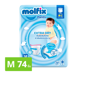 Molfix Extra Dry Baby Diaper Pant M 74pcs.