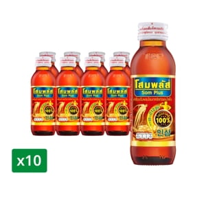 SOM PLUS Energy Drink with Ginseng & Honey 95 ml. Pack 10
