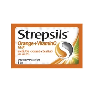 STREPSILS Lozenges Orange with Vitamin C HHR 8 pcs.