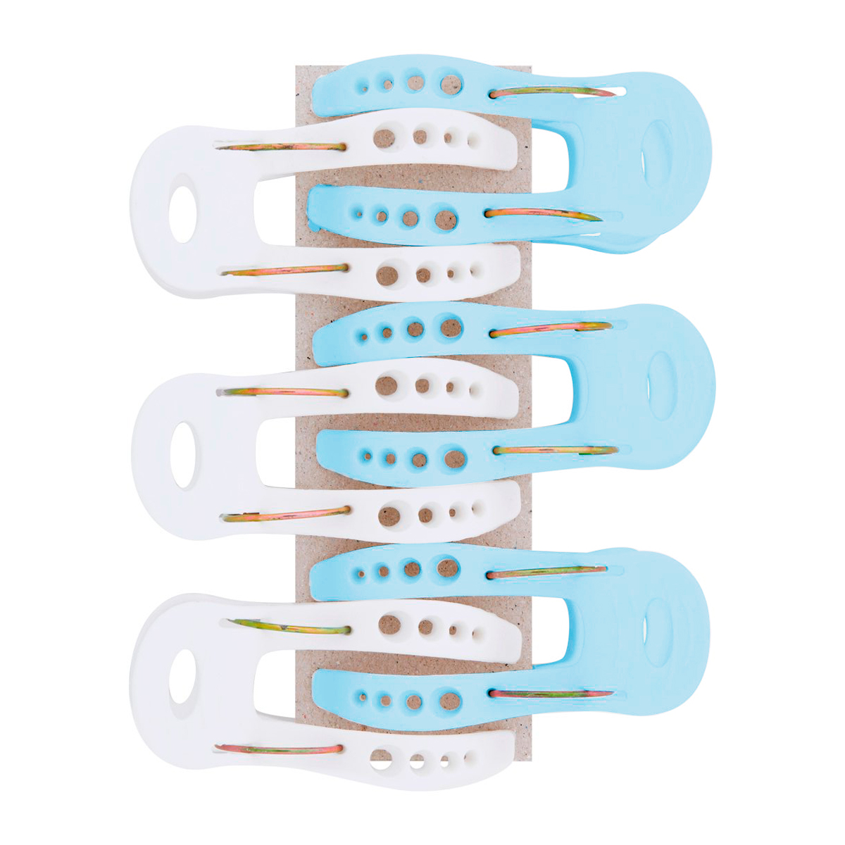 เบสิโค กิ๊บหนีบผ้า รุ่น PN9079 สีขาว-ฟ้า แพ็ค 6_1