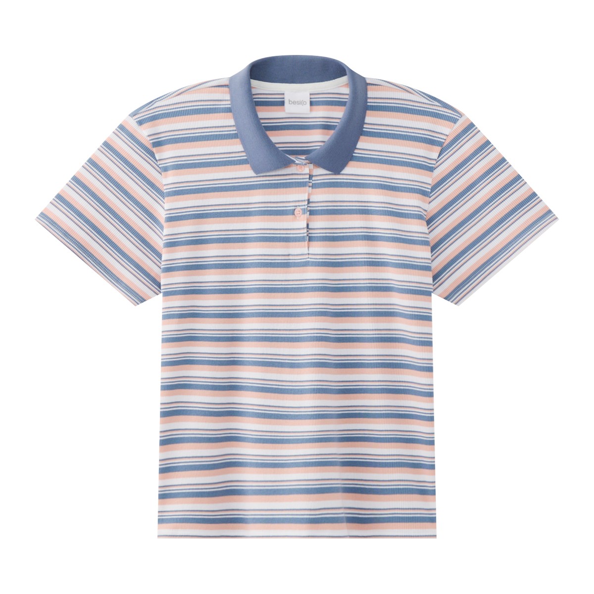 เบสิโค เสื้อโปโล Regular สำหรับผู้หญิง รุ่น FPET25Q3LC002 สีฟ้า