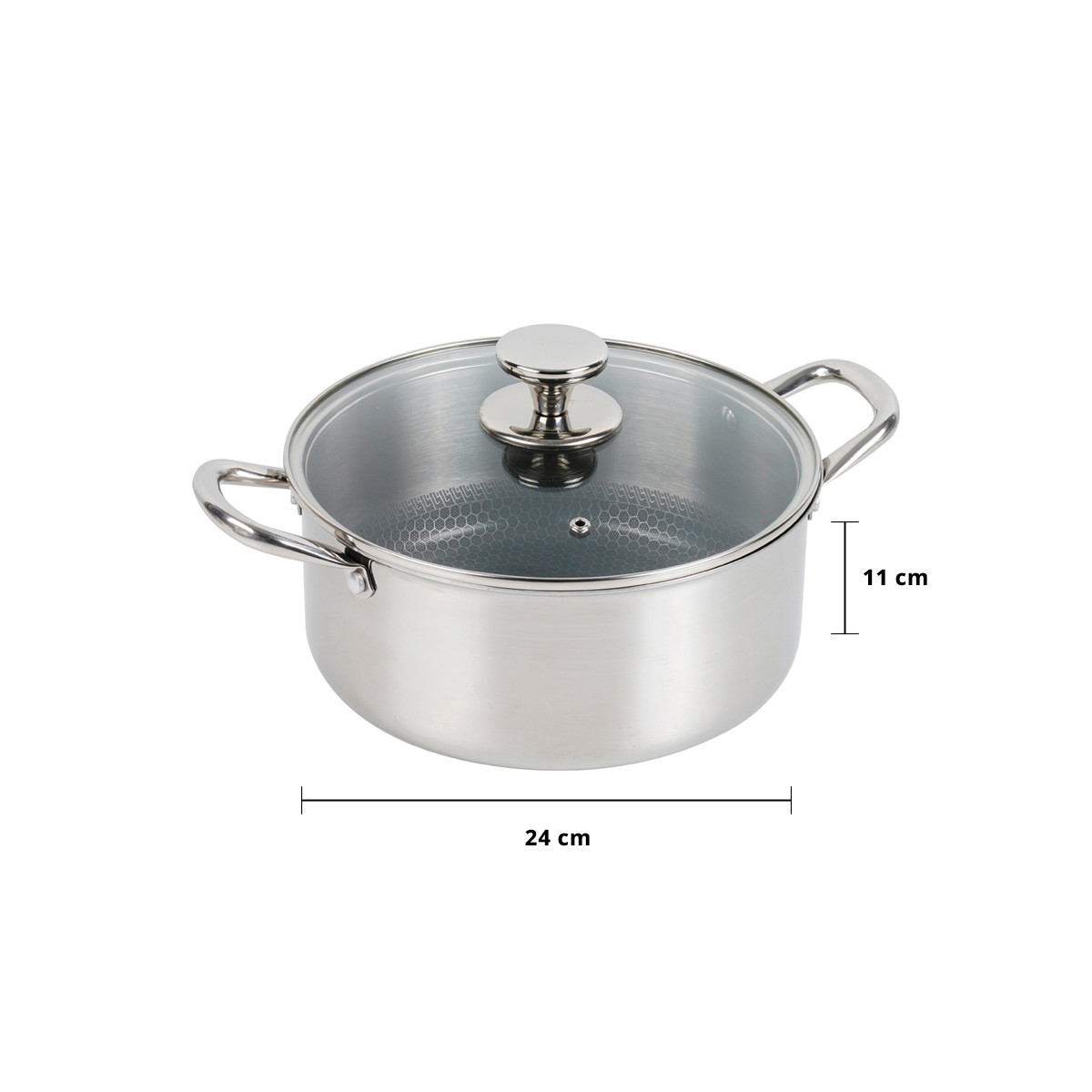 เบเกอร์ส ซีเคร็ต หม้อเคลือบเซรามิกพร้อมฝาปิด 24 ซม. รุ่น BS11488_5