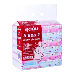บิ๊กซี แฮปปี้ ไพรซ์ โปร กระดาษเช็ดหน้าซอฟท์แพค 80 แผ่น x 6 ห่อ_thumbnail_3