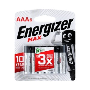 เอเนอไจเซอร์ แม็กซ์ ถ่าน ขนาด AAA แพ็ค 6 ก้อน