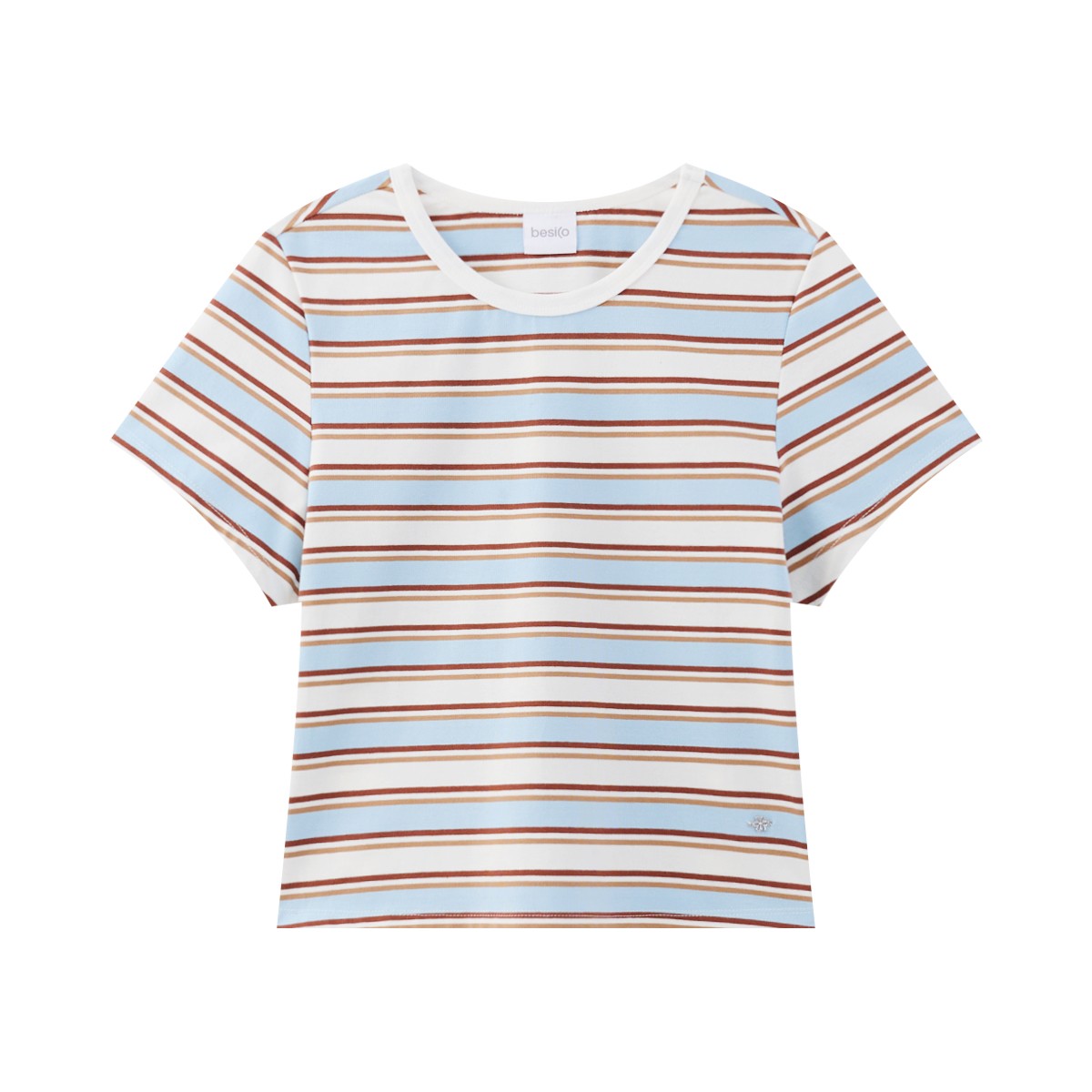 เบสิโค เสื้อยืด สีฟ้า