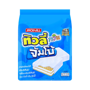 TIVOLI Twin Jumbo Wafers with Milk Cream Filling and Milk Cream Coating 35 g. Pack 12