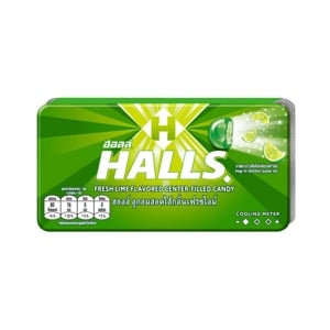 HALLS Fresh Lime Flavored Center-Filled Candies 8 Tablets