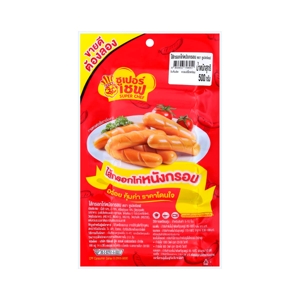 ซูเปอร์เชฟ ไส้กรอกไก่หนังกรอบ 500 ก.