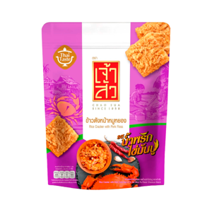 Chao Sua Rice Cracker with Pork Floss Nam Prik Kai Mun Pu Flavor 80g.