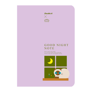 ดั๊บเบิ้ล เอ สมุดบันทึกเข้าเล่มแบบสันห่วง A5 40 แผ่น ลายบ้านแมว คละแบบ_thumbnail_3