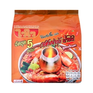 Wai Wai Instant Noodles Tom Yum 60g. Pack 5