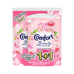Comfort Beauty Concentrate FabricSoftener Sakura and Rosewater 1000ml. Twin Pack
