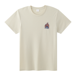 เบสิโค เสื้อยืดแขนสั้นปักลาย สำหรับผู้ชาย รุ่น BCHS25Q3YM108 สีเบจ_thumbnail