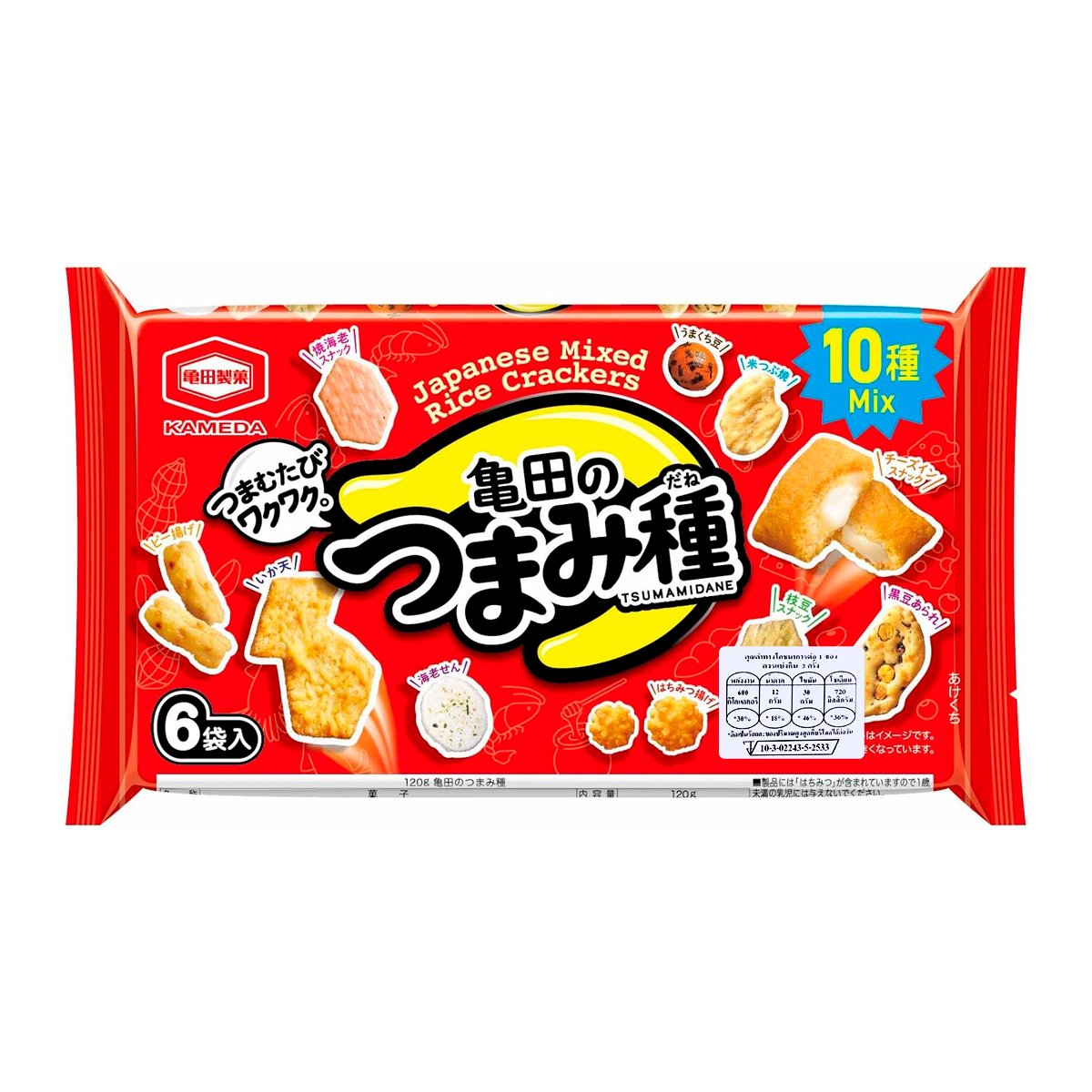 คาเมดะ ทสึมามิดาเนะ ขนมเซมเบ้รวมรส 120 ก.