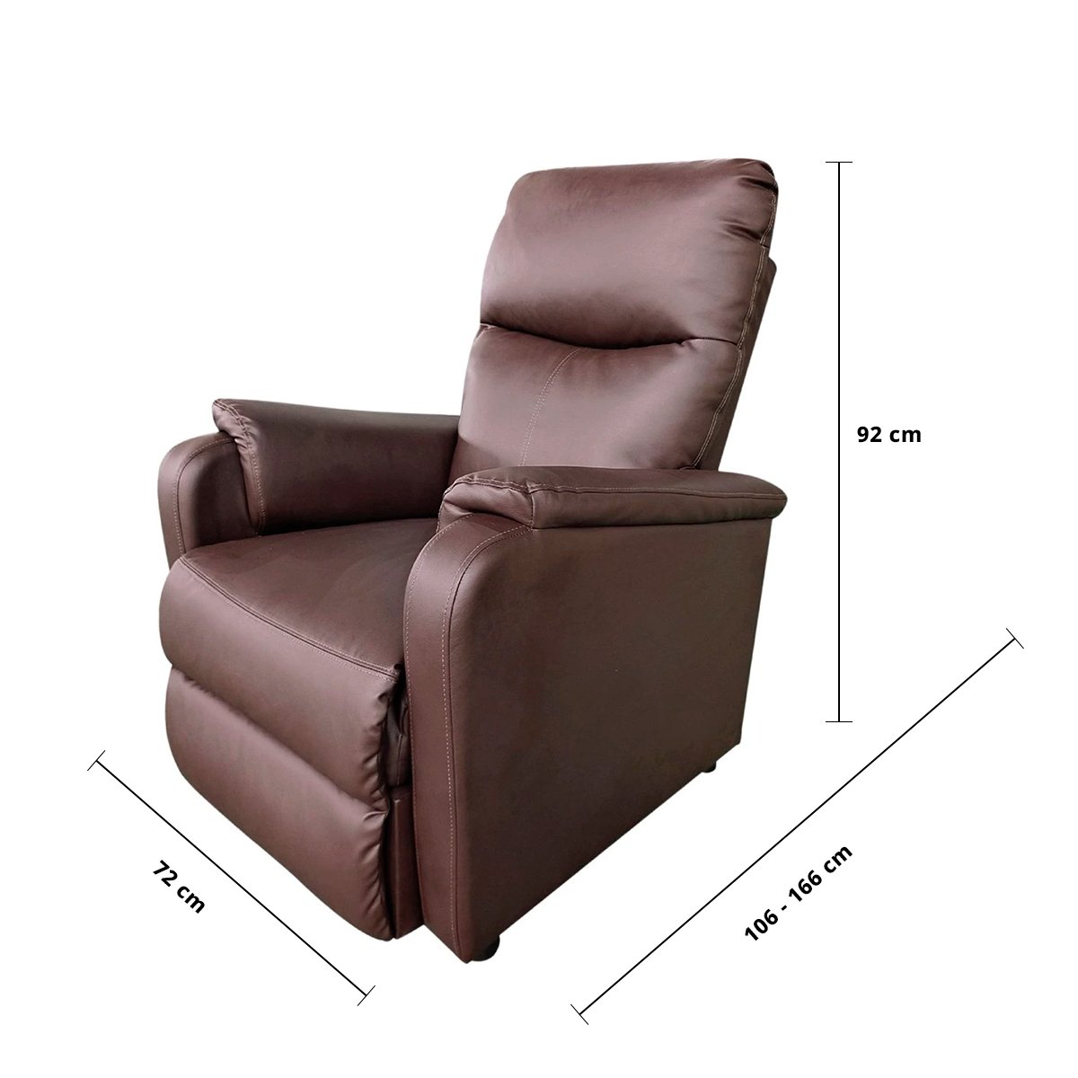 เบสิโค เก้าอี้ปรับนอน 1 ที่นั่ง รุ่น LV611 สีน้ำตาล_4
