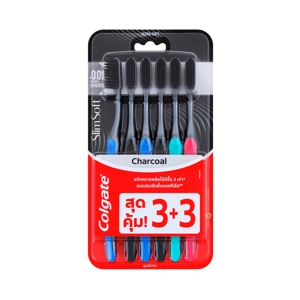 Colgate Charcoal Slim Soft Ultra Soft Toothbrush Pack 5