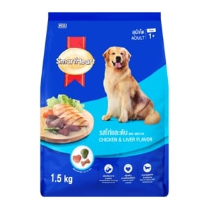 SmartHeart dry food Chicken&Liver flavor for adult dog all breed 1.5 kg