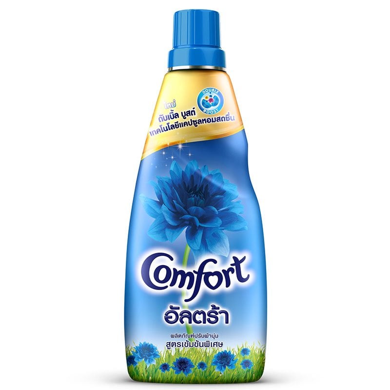 คอมฟอร์ท อัลตร้า น้ำยาปรับผ้านุ่ม แบบขวด สีฟ้า 800 มล.