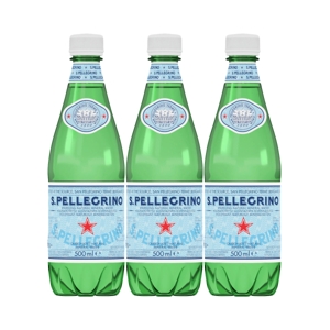 SANPELLEGRINO Natural Mineral Water with Bubbles 500ml. Pack3