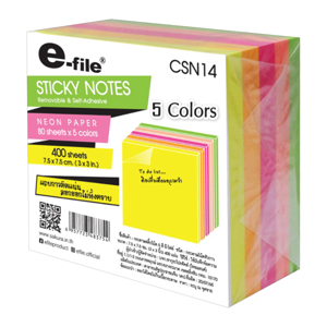 อี-ไฟล์ กระดาษสติกโน้ต 5 สี รุ่นCSN14