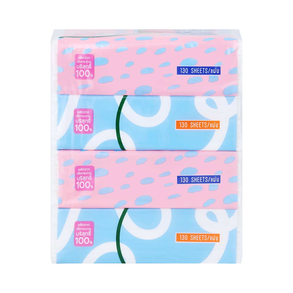 บิ๊กซี แฮปปี้ ไพรซ์ โปร กระดาษเช็ดหน้า 130 แผ่น แพ็ค 4