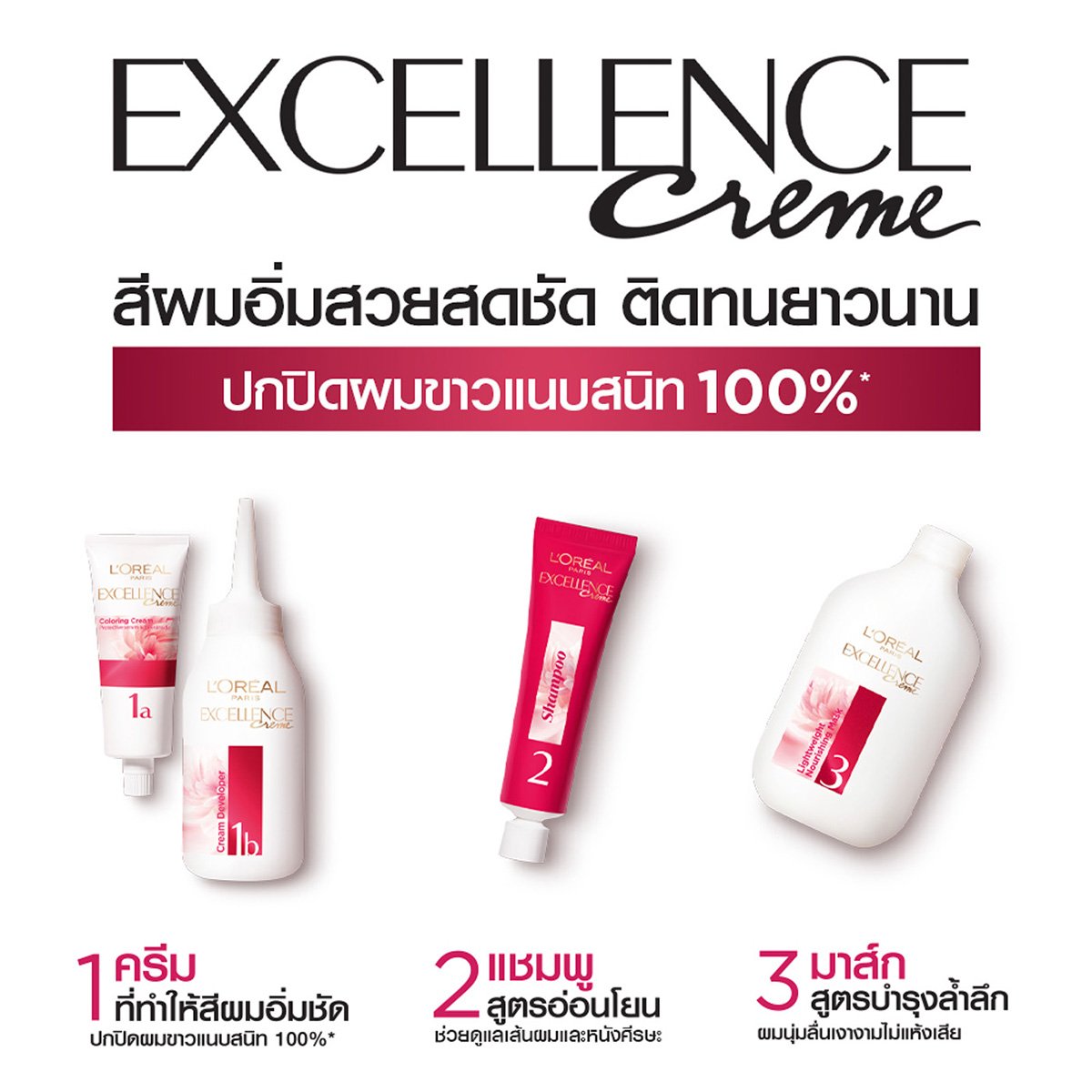 ลอรีอัล เอกซ์เซลเล้นซ์ ครีมเปลี่ยนสีผม เบอร์ 1 สีดำธรรมชาติ_5