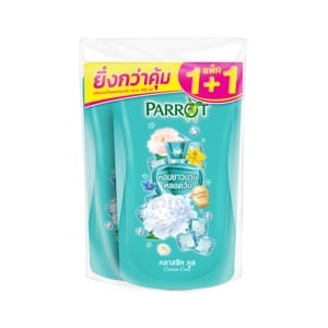 พฤกษานกแก้ว ครีมอาบน้ำ กลิ่นคลาสสิก คูล แบบถุงเติม 400 มล. แพ็ค 1+1