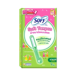 Sofy Soft Tampon With Applicator Super Type 9pcs.