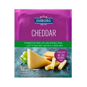 EMBORG Cheddar Cheese 200 g.