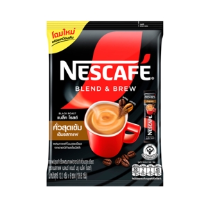 เนสกาแฟ เบลนด์แอนด์บรู แบล็ค โรสต์ 12.2 ก. แพ็ค 9 ซอง