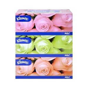 Kleenex Floral Facial Tissue 135sheets Pack 3