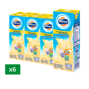 FOREMOST UHT Milk Banana Flavor 225 ml. Pack 6