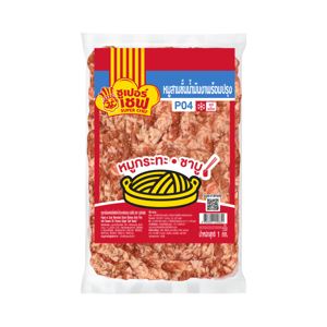 ซูเปอร์เชฟ หมูสามชั้นลอกหนังสไลซ์หมักน้ำมันงาพร้อมปรุง แช่แข็ง 1 กก.