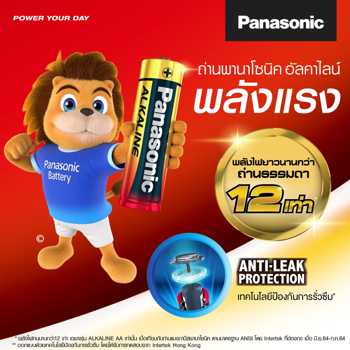 พานาโซนิค ถ่านอัลคาไลน์ AA แพ็ค 6 ก้อน_5