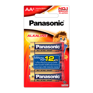 พานาโซนิค ถ่านอัลคาไลน์ AA แพ็ค 6 ก้อน_thumbnail