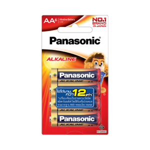 พานาโซนิค ถ่านอัลคาไลน์ AA แพ็ค 6 ก้อน_thumbnail