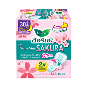 Laurier Super Ultra Slim Sweet Sakurn 30cm.14pcs.