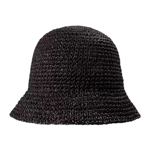 EMILY Straw Hat Model. FCSL2602SM005 Black Color