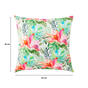 เบสิโค หมอนอิง ลายดอกไม้และใบไม้ ขนาด 18 x 18 นิ้ว สีชมพู_thumbnail_3