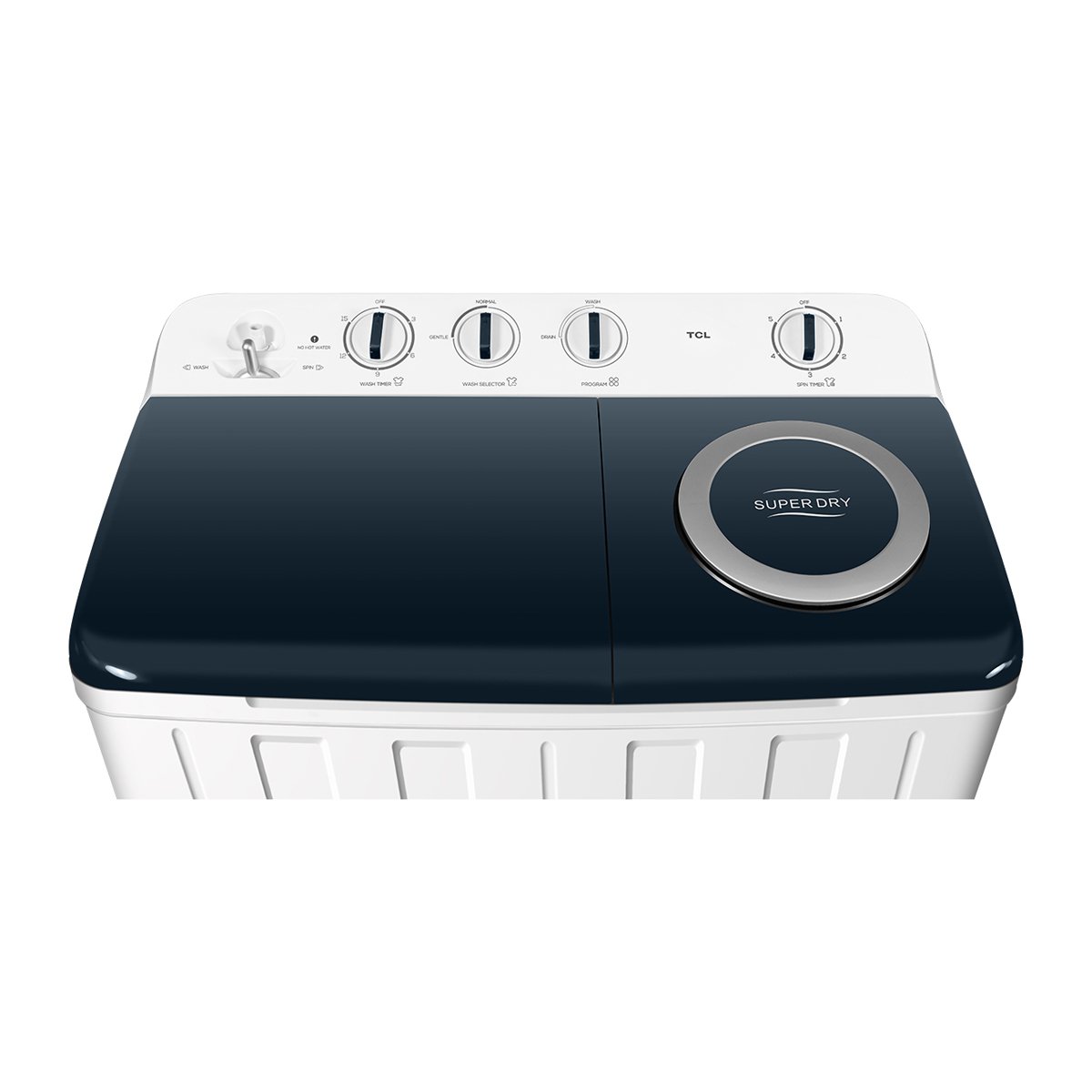 ทีซีแอล เครื่องซักผ้าฝาบนชนิด 2 ถัง รุ่น WT129FTTG ขนาด 12 กก. สีขาว-เทา_5