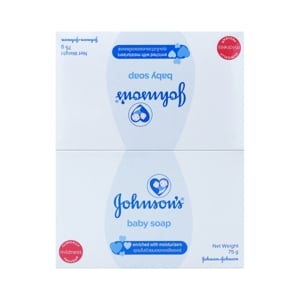 Johnson Baby Bar Soap White 75g. Pack 4