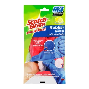 สก๊อตช์-ไบรต์ ถุงมือยางกันลื่น ขนาด S (สินค้าคละสี ไม่สามารถเลือกได้)