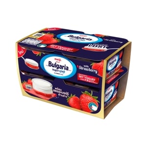 Meiji Bulgaria Yoghurt with Strawberry 110g. Pack 4