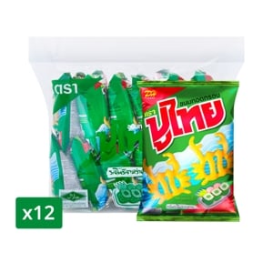 ปูไทย ขนมทอดกรอบ รสโนริสาหร่าย 12 ก. แพ็ค 12